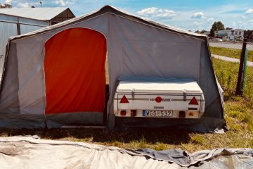 przyczepa campingowa kampingową na działkę możliwa zamiana za coś